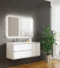 Тумба с раковиной SanVit Бруно-2 120 L kbruno2120 с фактурой под дерево подвесная Венге МДФ / ЛДСП