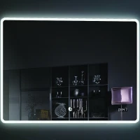 Зеркало Esbano 80 ESMI2073RDS с подсветкой с сенсорным выключателем с подогревом и часами стекло