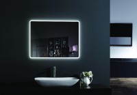 Зеркало Esbano 80 ESMI2073RDS с подсветкой с сенсорным выключателем с подогревом и часами стекло