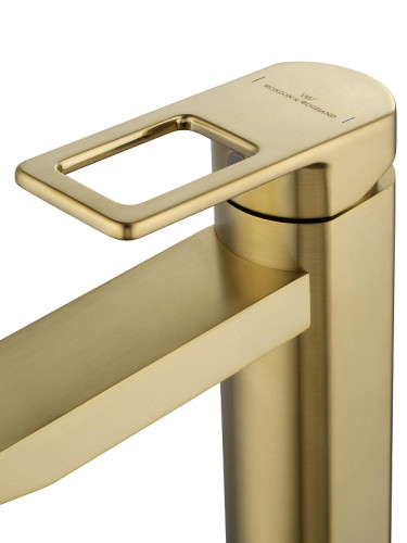 Смеситель для раковины Wonzon &amp; Woghand Frame WW-88139010-BG цвет Брашированное золото