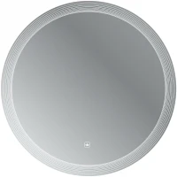 Зеркало Cezares Eco 60 CZR-SPC-ECO-600-LED-TCH с подсветкой с лазерной гравировкой и сенсорным выключателем стекло