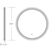 Зеркало Cezares Eco 60 CZR-SPC-ECO-600-LED-TCH с подсветкой с лазерной гравировкой и сенсорным выключателем стекло