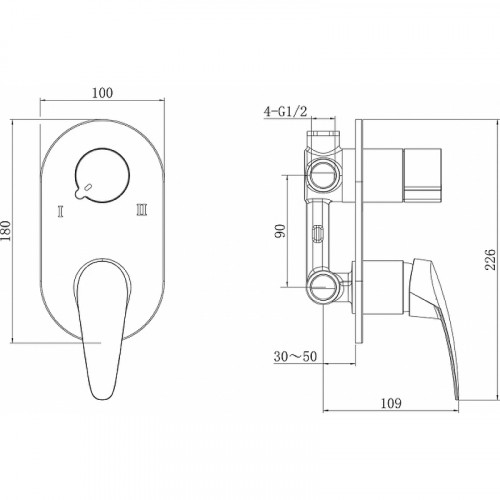 Смеситель для душа Lemark Linara LM0427C цвет Хром