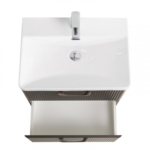 Тумба под раковину BelBagno Due 60 DUE-600-2C-SO-GM-P подвесная цвет Оружейная сталь