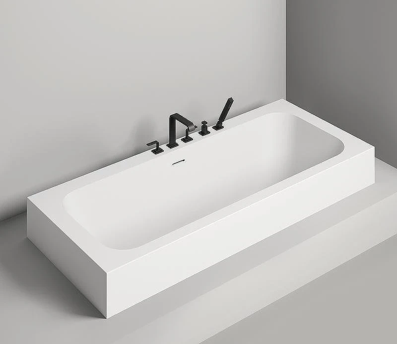 Ванна из искусственного камня Salini Orlanda Axis Kit 180х80 103312G Белая глянцевая