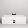 Ванна из искусственного камня Salini Orlanda Axis Kit 180х80 103312G Белая глянцевая