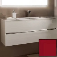 Тумба с раковиной SanVit Кубэ-2 75 kkube2075 в цвете Ral подвесная Красный глянец МДФ / ЛДСП