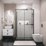 Душевой уголок Grossman Style 110х70 120.K33.05.1170.21.00 профиль Черный матовый стекло прозрачное