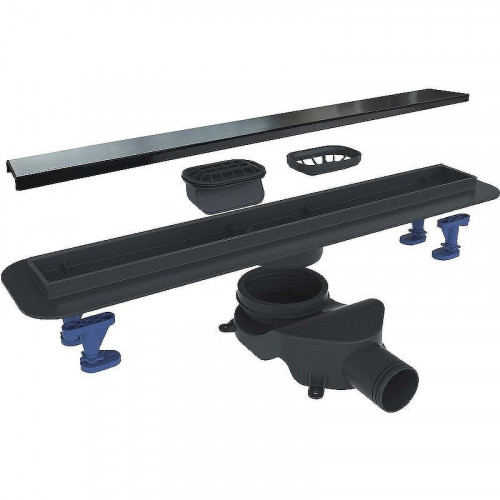 Душевой лоток BelBagno Luce BB-LD-LUCE-60-NERO с Черной матовой решеткой / под плитку