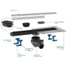 Душевой лоток BelBagno Luce BB-LD-LUCE-60-NERO с Черной матовой решеткой / под плитку