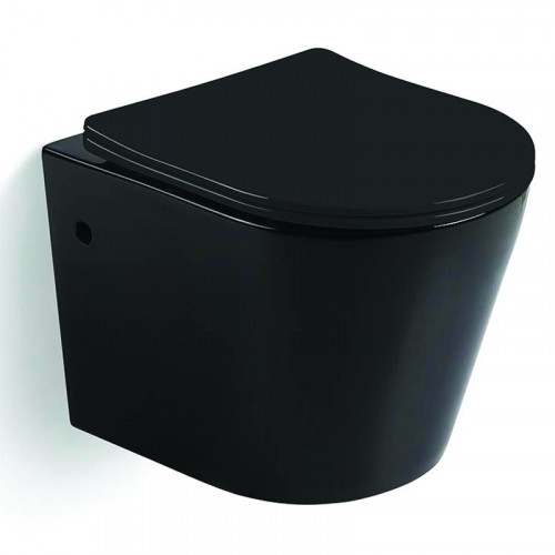 Унитаз CeramaLux B2330В подвесной с сиденьем Микролифт фаянс подвесной