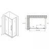 Душевой уголок Abber Schwarzer Diamant 130x75 AG30130BH-S75B профиль Черный стекло прозрачное