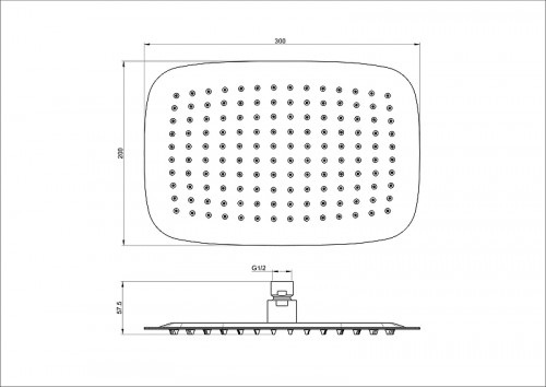 Верхний душ Wonzon & Woghand WW-88DP03-BG цвет Брашированное золото