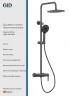 Душевая система Gid Aira L020GMND3 цвет Вороненая сталь