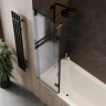 Шторка на ванну Maretti Valentina 100 VA41R100140097-560 профиль Черный стекло прозрачное