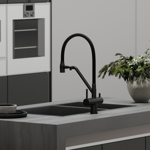 Смеситель для кухни Sancos Dora SC4003MB Черный матовый латунь