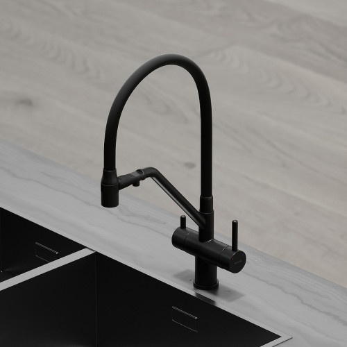 Смеситель для кухни Sancos Dora SC4003MB Черный матовый латунь