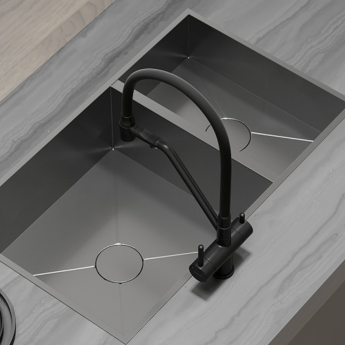 Смеситель для кухни Sancos Dora SC4003MB Черный матовый латунь