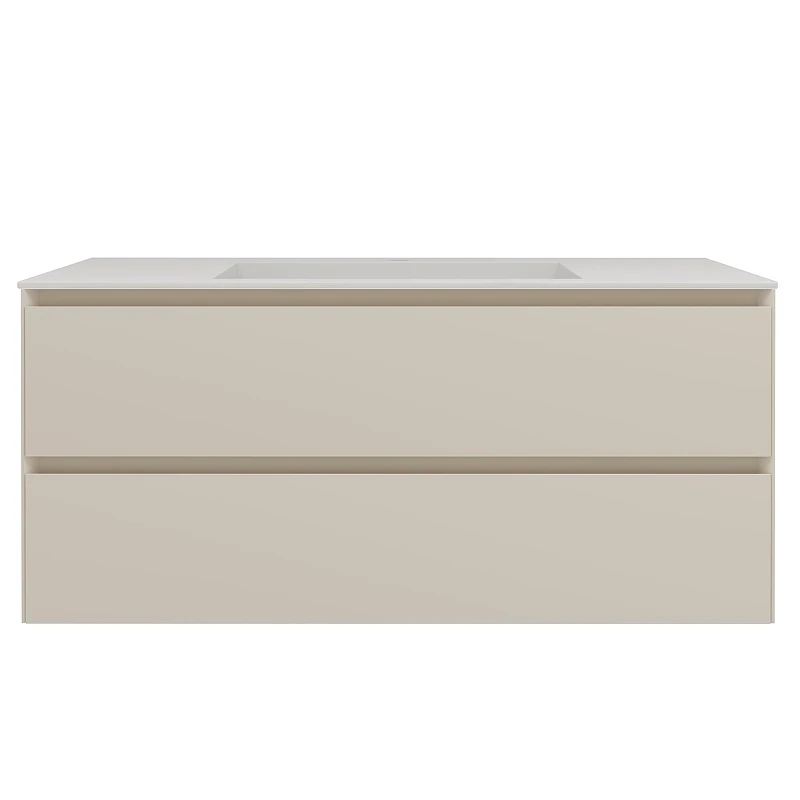 Тумба под раковину Vincea Люка Софт-Тач (Luka Soft-Touch) 100 VMC-2L100MBG подвесная цвет M.Beige Soft-touch