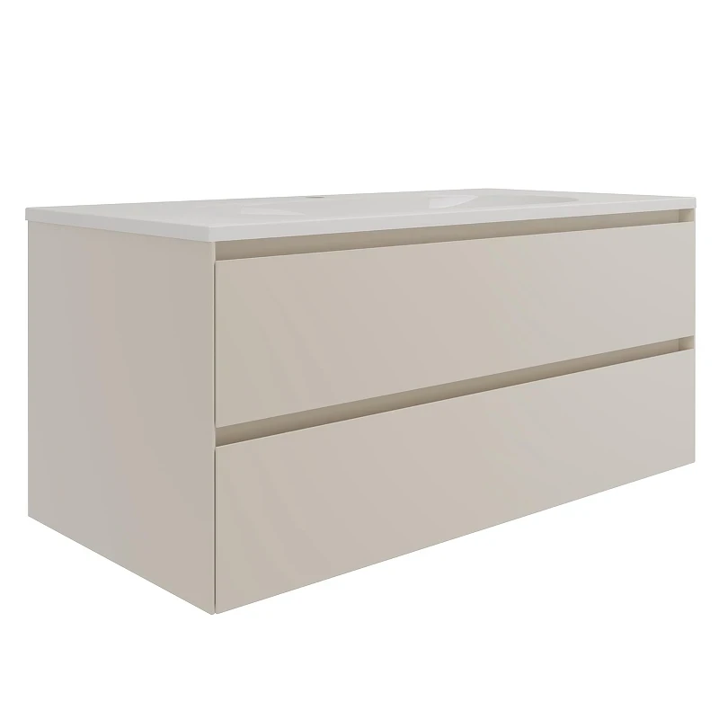 Тумба под раковину Vincea Люка Софт-Тач (Luka Soft-Touch) 100 VMC-2L100MBG подвесная цвет M.Beige Soft-touch