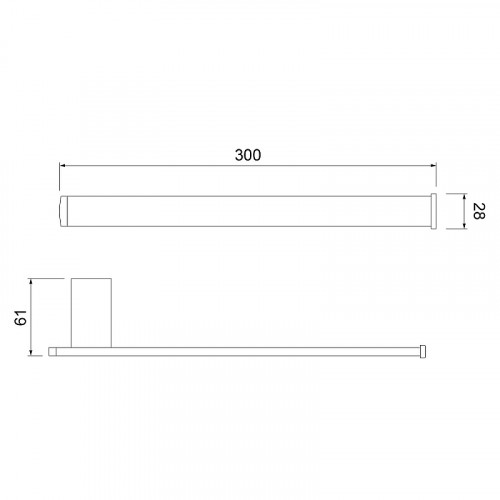 Полотенцедержатель Timo Torne 43050/17 Золото матовое