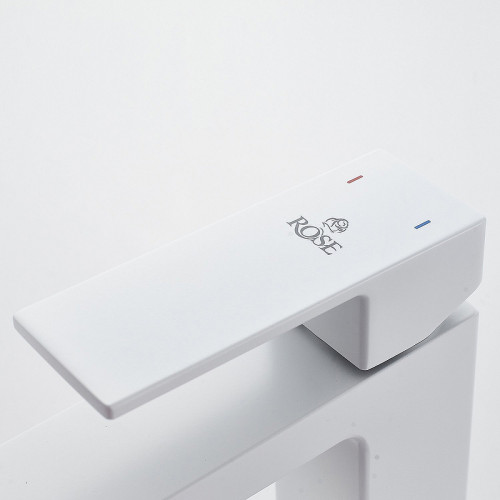 Смеситель для раковины Rose R18C R1801C-1 Белый матовый латунь