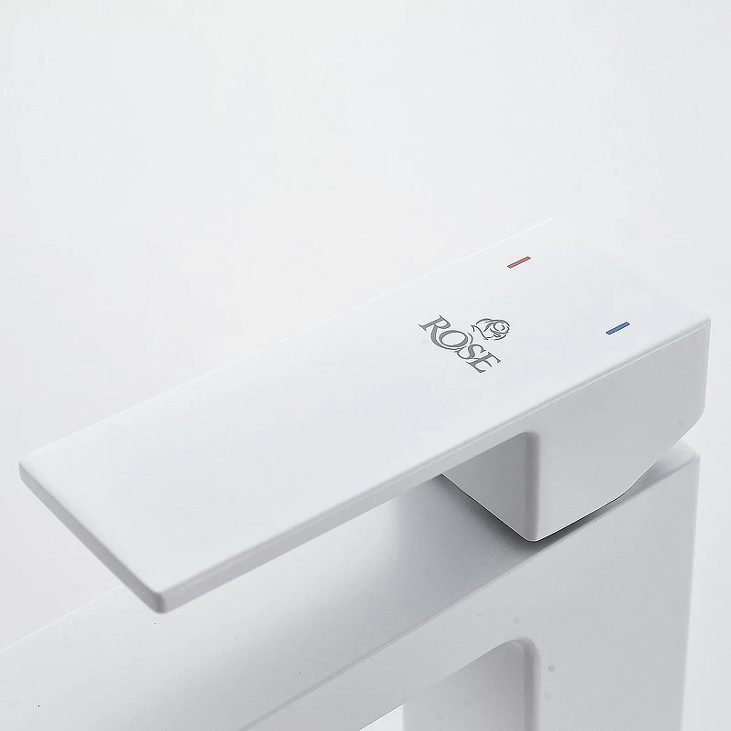 Смеситель для раковины Rose R18C R1801C-1 Белый матовый латунь