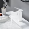 Смеситель для раковины Rose R18C R1801C-1 Белый матовый латунь