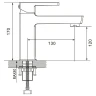 Смеситель для раковины Rose R18C R1801C-1 Белый матовый латунь