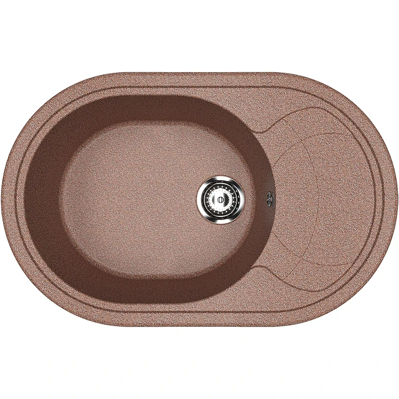 Кухонная мойка Ulgran Classic U-610-307 Терракот искусственный камень (литьевой мрамор) встраиваемый