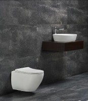 Унитаз beWash Bogen 88393201 подвесной Белый глянцевый с сиденьем Микролифт фарфор подвесной