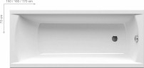 Акриловая ванна Ravak Classic 170x70 C541000000 без гидромассажа