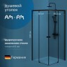 Душевой уголок AM.PM X-Joy 90х90 W94G-403-9090-BТ профиль Черный матовый стекло прозрачное