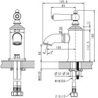Смеситель для раковины Bravat Art F175109U Бронза латунь