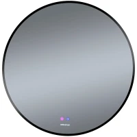 Зеркало Grossman Cosmo-норма Black 70 1970702 с подсветкой Черное с сенсорным выключателем и подогревом стекло