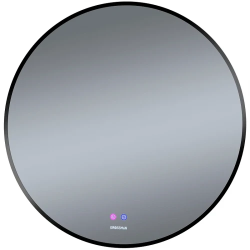 Зеркало Grossman Cosmo-норма Black 70 1970702 с подсветкой Черное с сенсорным выключателем и подогревом стекло