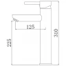 Смеситель для раковины Comforty FC018B-CMT 00004149948 Черный латунь