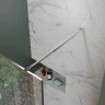 Душевая перегородка Azario Walk-In 100 AZ-275-100-MВ-CBR профиль Черный матовый стекло с узором Битое стекло