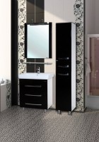 Тумба под раковину Bellezza Рокко 60 4635309660042 Черная Белая МДФ / ЛДСП