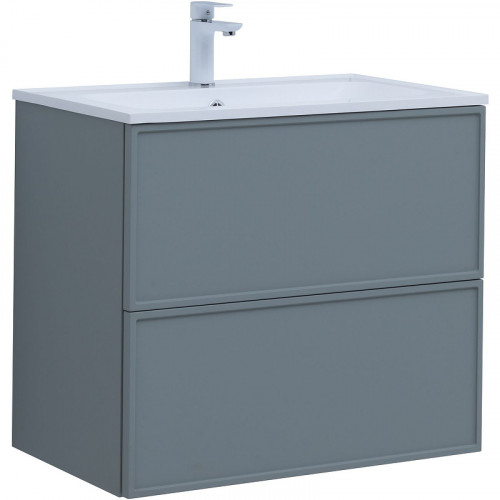 Тумба под раковину Aquanet Арт 75 313275 подвесная Мисти грин МДФ / ЛДСП