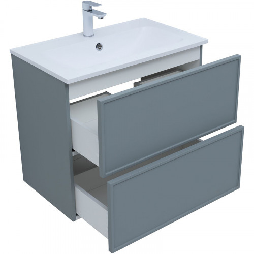 Тумба под раковину Aquanet Арт 75 313275 подвесная Мисти грин МДФ / ЛДСП