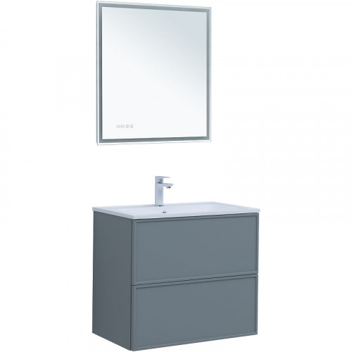 Тумба под раковину Aquanet Арт 75 313275 подвесная Мисти грин МДФ / ЛДСП