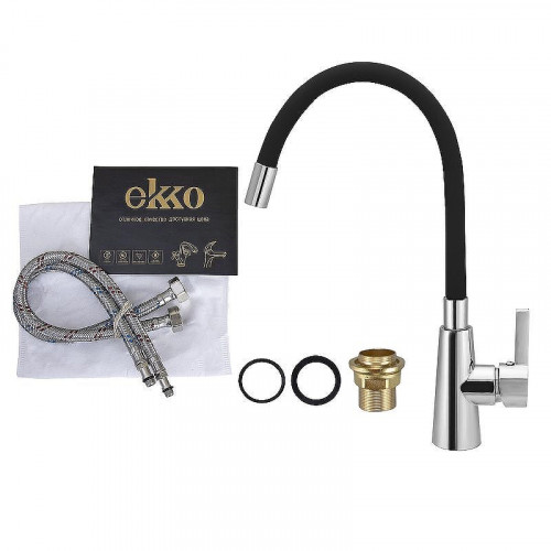 Смеситель для кухни Ekko E4205-E59 Хром Черный