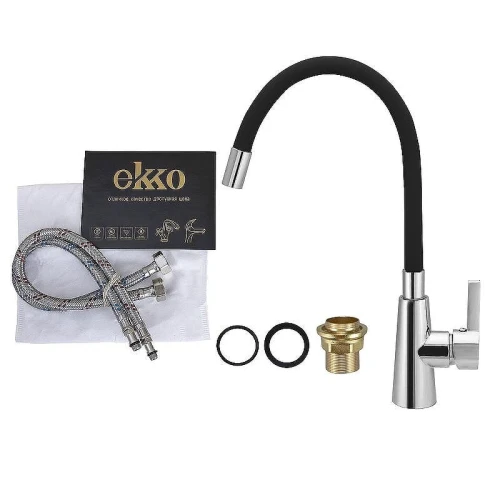 Смеситель для кухни Ekko E4205-E59 Хром Черный