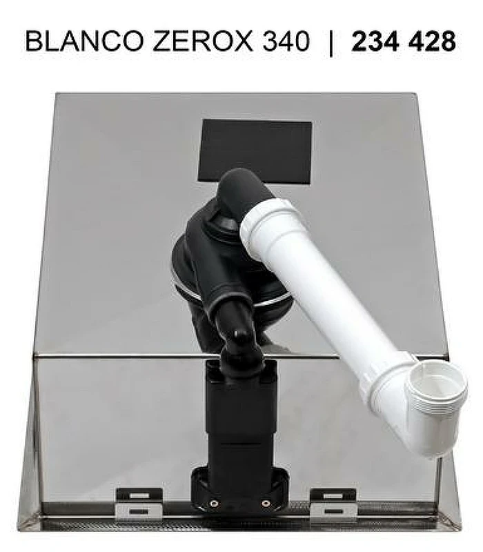 Кухонная мойка Blanco Zerox 340-U 521583 Нержавеющая сталь с зеркальной полировкой нержавеющая сталь встраиваемый