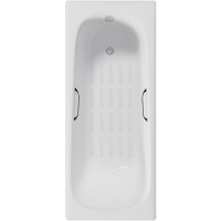 Чугунная ванна Delice Continental 170x70 DLR230613R-AS с отверстиями под ручки с антискользящим покрытием