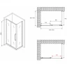 Душевой уголок Abber Schwarzer Diamant 160x100 AG30160BMH-S100BM профиль Черный стекло матовое