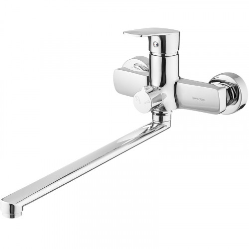 Смеситель для ванны Swedbe Venado 1650 универсальный Хром латунь на стену