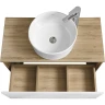 Тумба под раковину Aquaton Либерти 90 1A279901LYC70 подвесная Дуб эльвезия Белая МДФ / ЛДСП