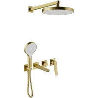 Душевая система Bronze de Luxe Icon 3009CBG Золото матовое